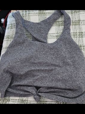 Heather Gray Racerback Crop Top